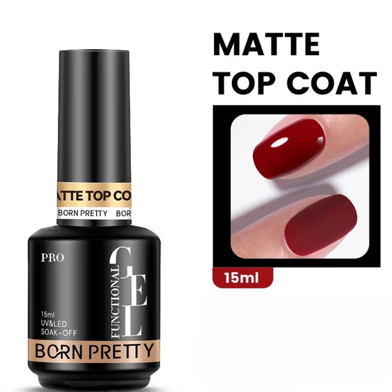 Matte Top Coat 15ml Finition Mate et Longue Tenue - Born Pretty