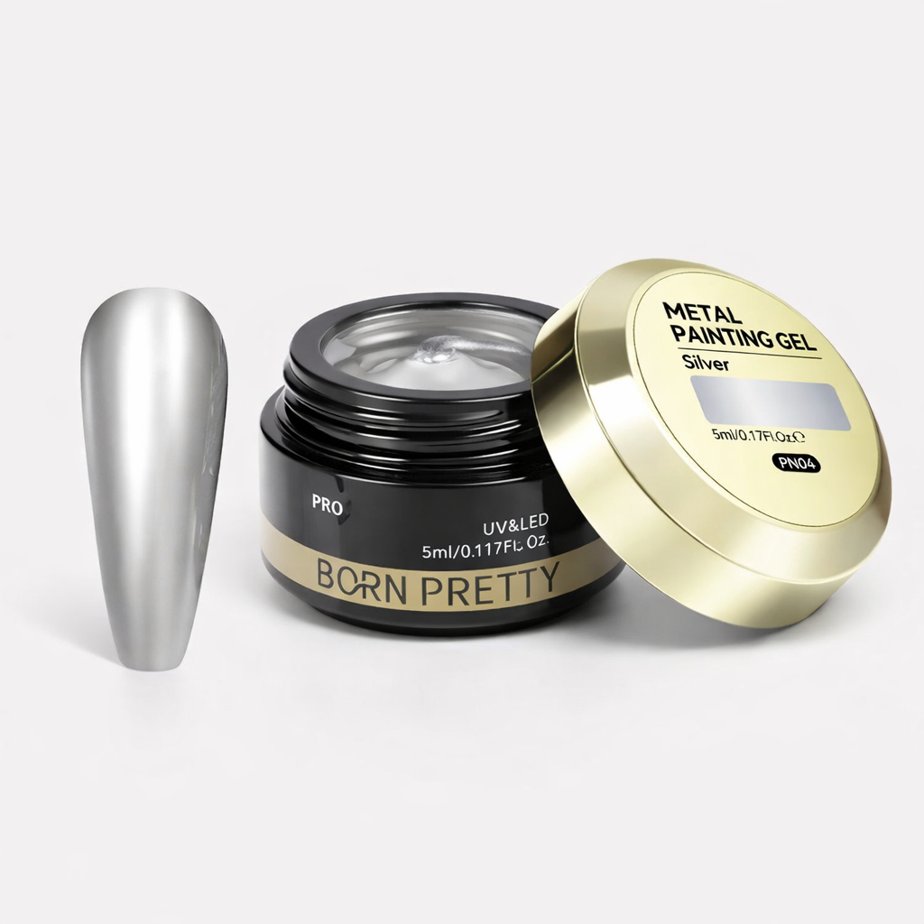Gel Métallique Argent 5ml – Born Pretty