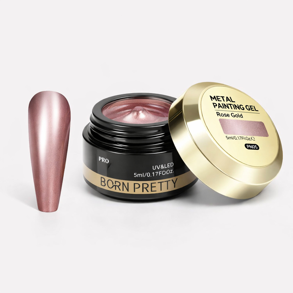 Gel Métallique Or Rose 5ml – Born Pretty