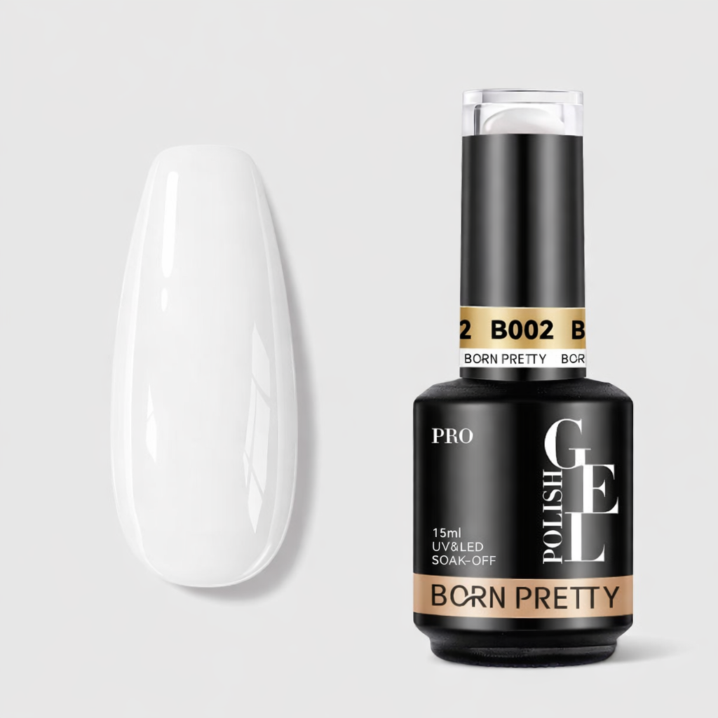 Gel Constructeur Blanc Lait 15ml - Born Pretty – Auto-nivelant, couvrance douce, sans HEMA