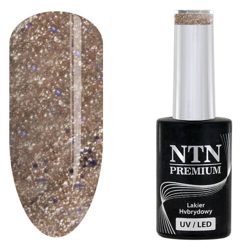 Vernis Semi Permanent Marron Doré Pailleté - NTN premium 166 - NailArtBoutique