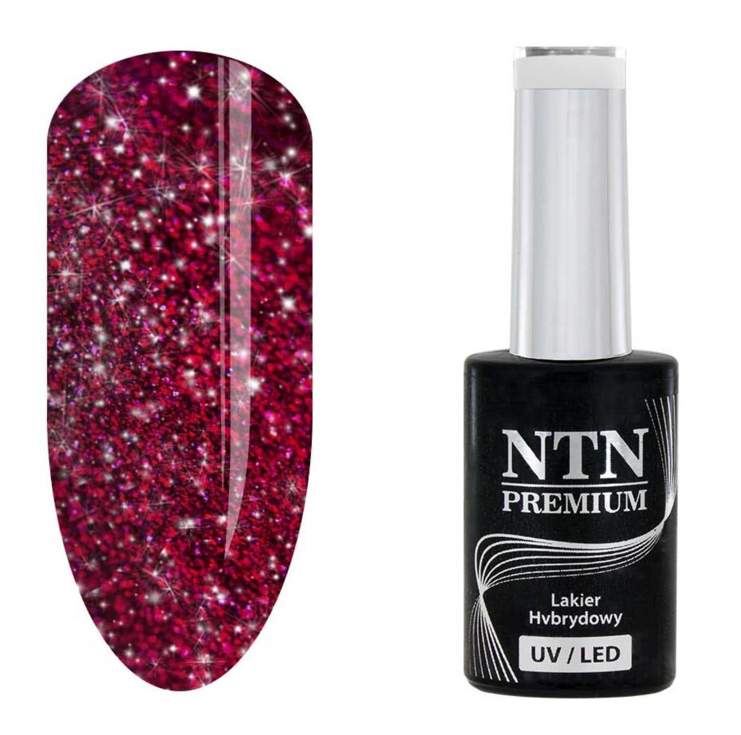 Vernis Semi Permanent Rouge Bordeaux étoilé - NTN premium 239