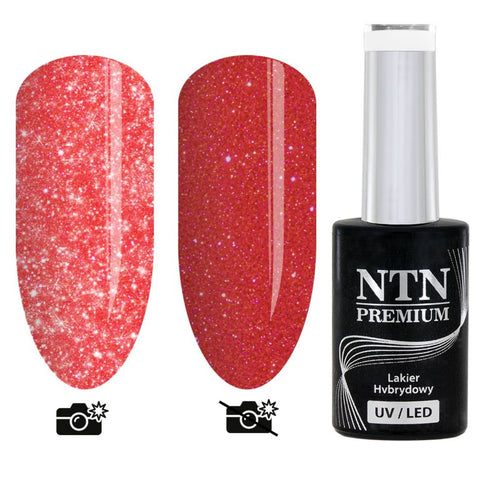 Vernis Semi Permanent Rougé Orangé étoilé - NTN premium 247 - NailArtBoutique