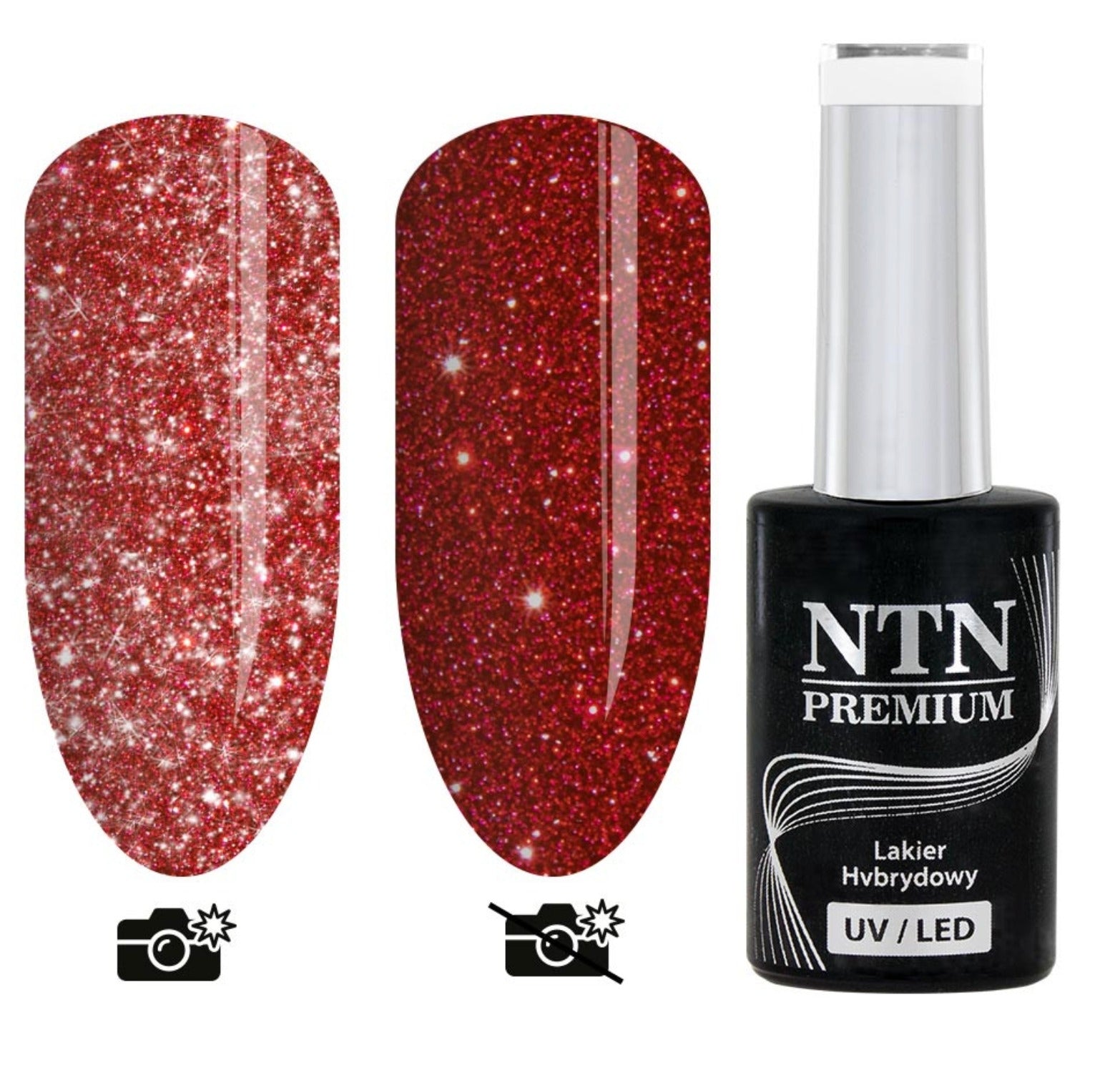Vernis Semi Permanent Rouge étoilé - NTN premium 248