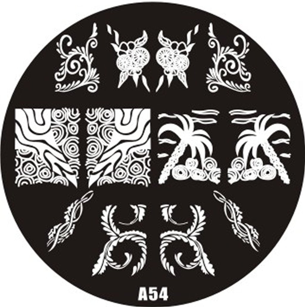 Plaque de Stamping  A54 - NailArtBoutique