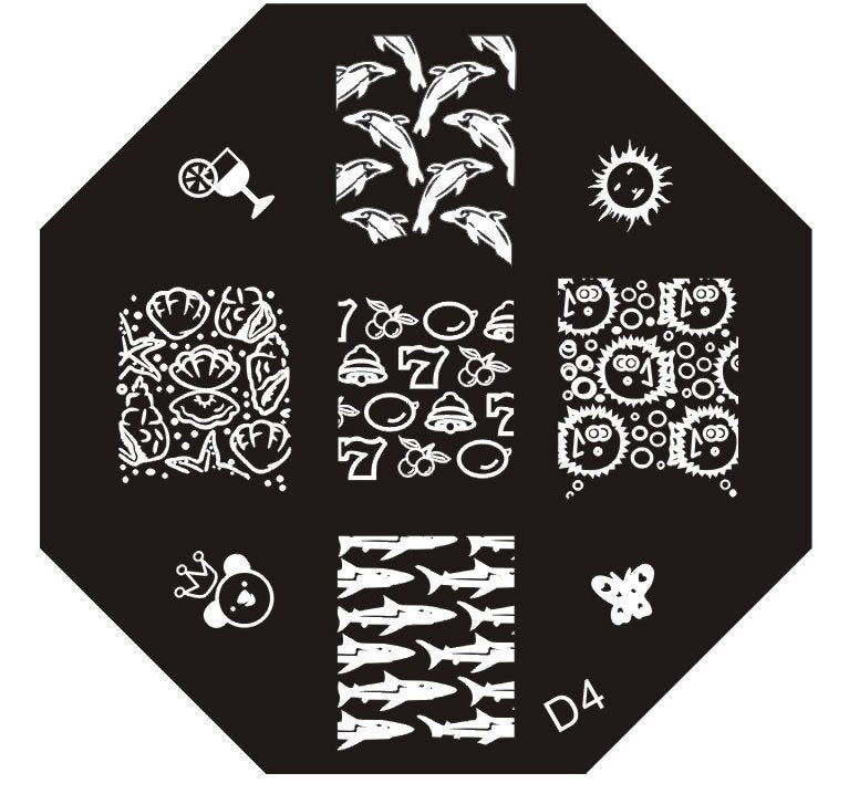 Plaque de Stamping D4 - NailArtBoutique