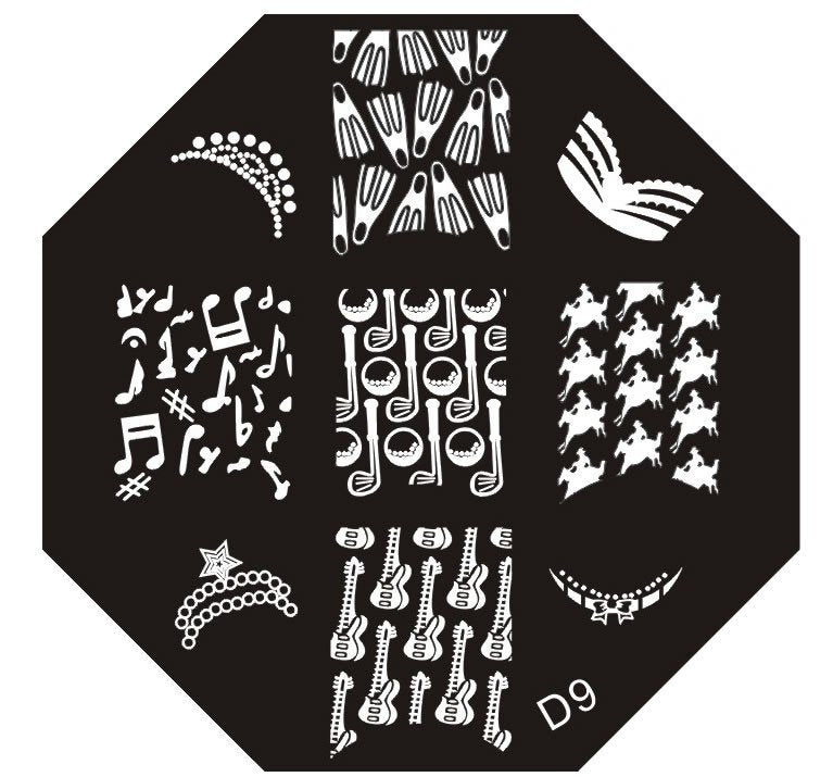 Plaque de Stamping D9 - NailArtBoutique