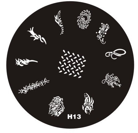 Plaque de Stamping H 13 - NailArtBoutique