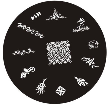 Plaque de Stamping H 14 - NailArtBoutique