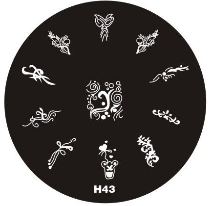Plaque de Stamping H 43 - NailArtBoutique