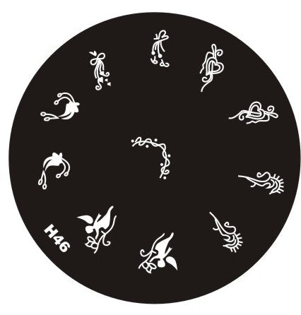 Plaque de Stamping H 46 - NailArtBoutique