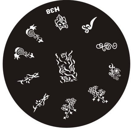 Plaque de Stamping H38 - NailArtBoutique