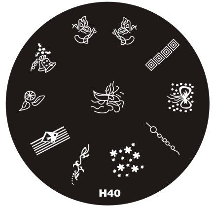 Plaque de Stamping H40 - NailArtBoutique