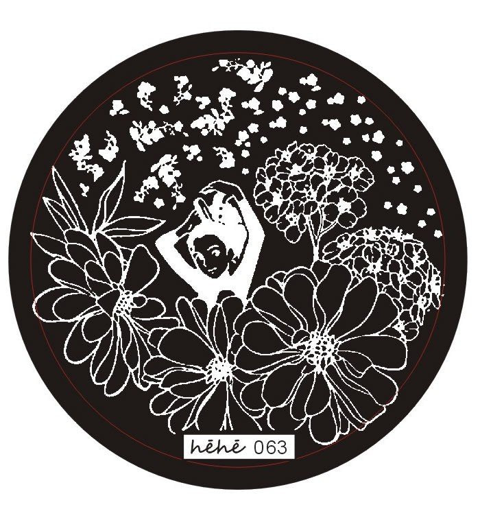 Plaque de Stamping Héhé 63 - NailArtBoutique