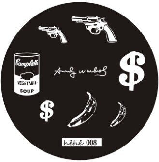 Plaque de Stamping Héhé 8 - NailArtBoutique