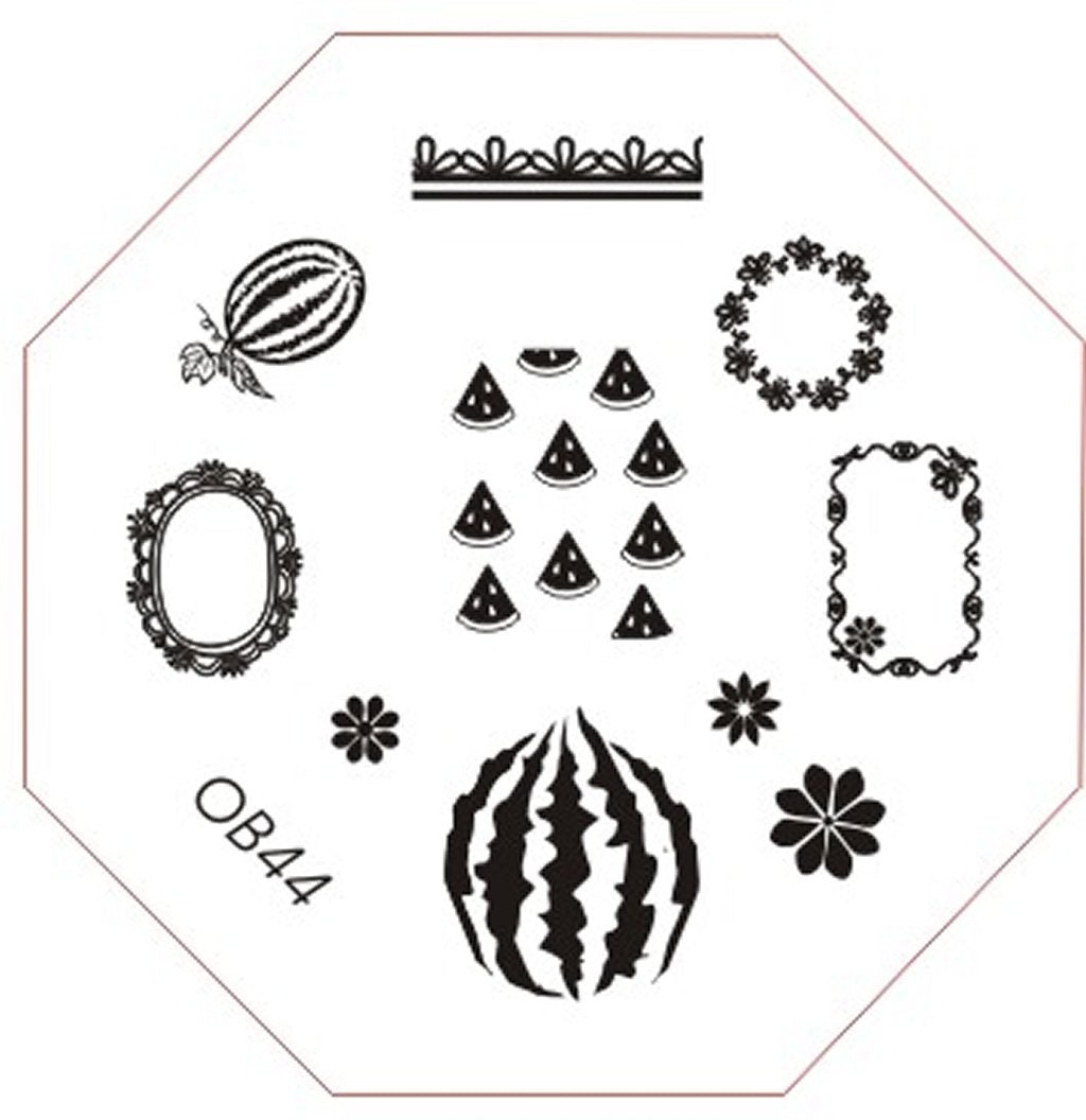 Plaque de Stamping OB 44 - NailArtBoutique