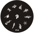 Plaque de Stamping P14 - NailArtBoutique