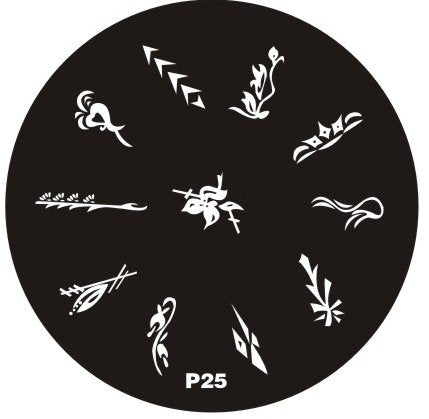 Plaque de Stamping P25 - NailArtBoutique