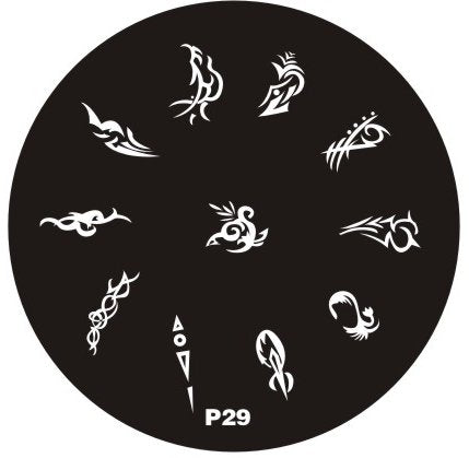 Plaque de Stamping P29 - NailArtBoutique