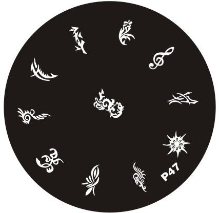 Plaque de Stamping P47 - NailArtBoutique