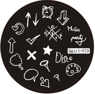 Plaque de Stamping QGIRL 19 - NailArtBoutique