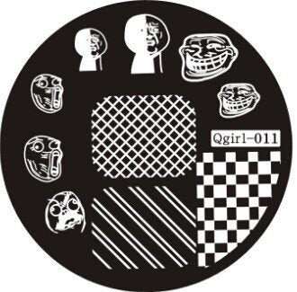 Plaque de Stamping QGIRL11 - NailArtBoutique