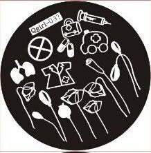 Plaque de Stamping QGIRL37 - NailArtBoutique