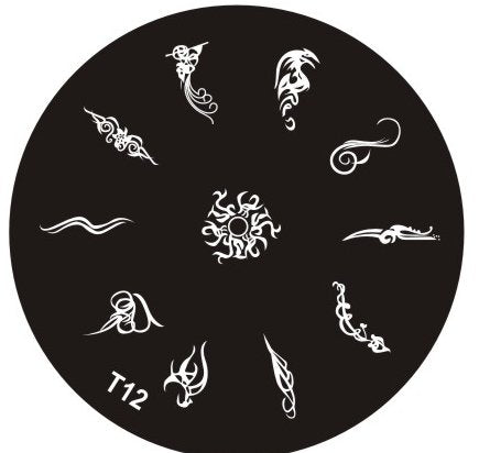 Plaque de Stamping T12 - NailArtBoutique