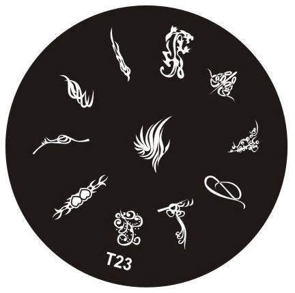 Plaque de Stamping T23 - NailArtBoutique