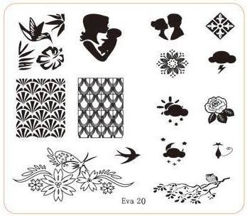 Plaque Stamping EVA 20 - NailArtBoutique