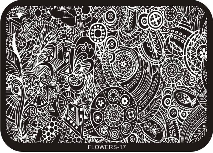 Plaque Stamping FLOWER 17 - NailArtBoutique