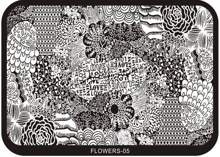 Plaque Stamping FLOWER 4 - NailArtBoutique