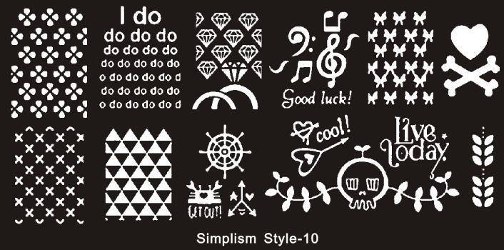 Plaque Stamping Simplism 10 - NailArtBoutique