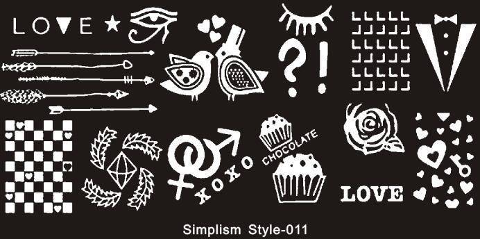 Plaque Stamping Simplism 11 - NailArtBoutique