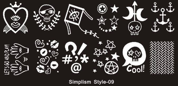 Plaque Stamping Simplism 9 - NailArtBoutique