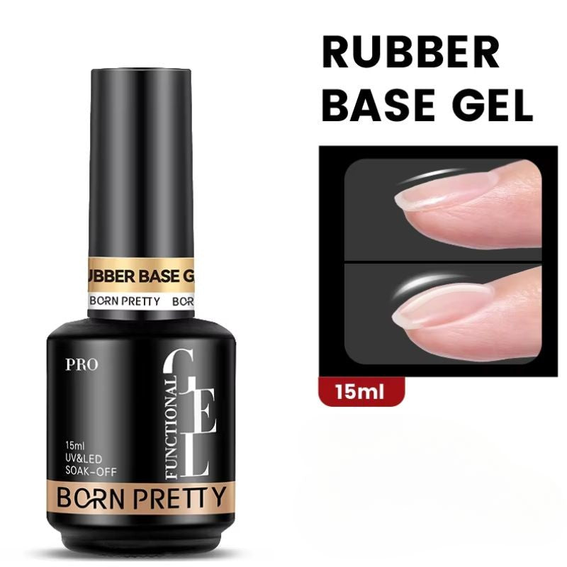 Rubber Base Gel 15ml | Protection & Adhérence Professionnelle - Born Pretty