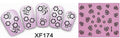 Sticker Ongles Fleur N&B 3D XF 174 - NailArtBoutique