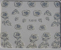 Stickers Ongles Rose & Feuilles Argentée Argent 10 - NailArtBoutique