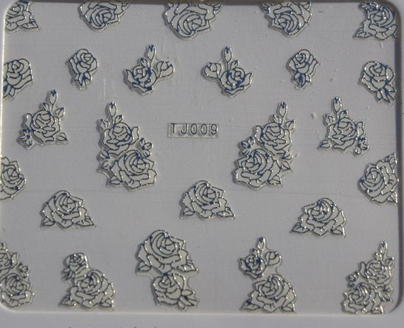 Stickers Ongles Rose Argentée / Argent 9
