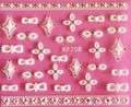 Sticker Blanc Petits Motifs 3D 708 - NailArtBoutique