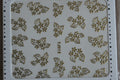 Sticker Ongle Motif Fleur & Feuilles Or / Doré 12 - NailArtBoutique