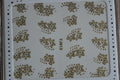 Sticker Ongle Motif Fleur & Points  Or / Doré 13 - NailArtBoutique