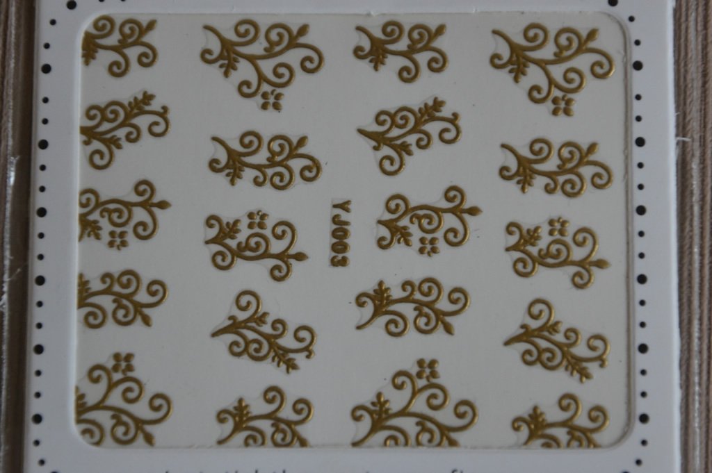 Sticker Ongle Motif Sympa Or / Doré 3