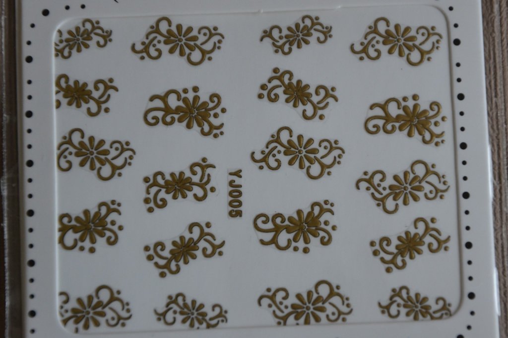 Sticker Ongle Motif Or / Doré 5