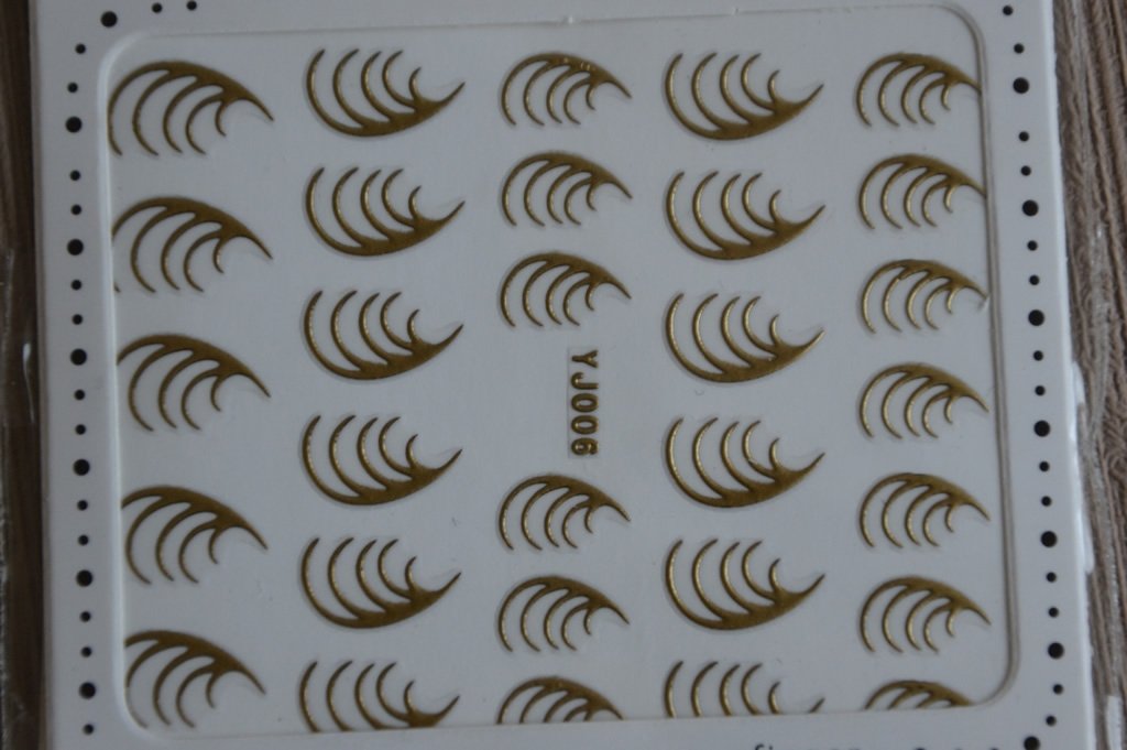 Sticker Ongle Motif Balayage Or / Doré 6