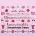 Sticker Ongle Rose & Déclaration d'Amour / Argent 105 - NailArtBoutique