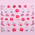 Sticker Ongles Kiss & Boost Love Argent 88 - NailArtBoutique