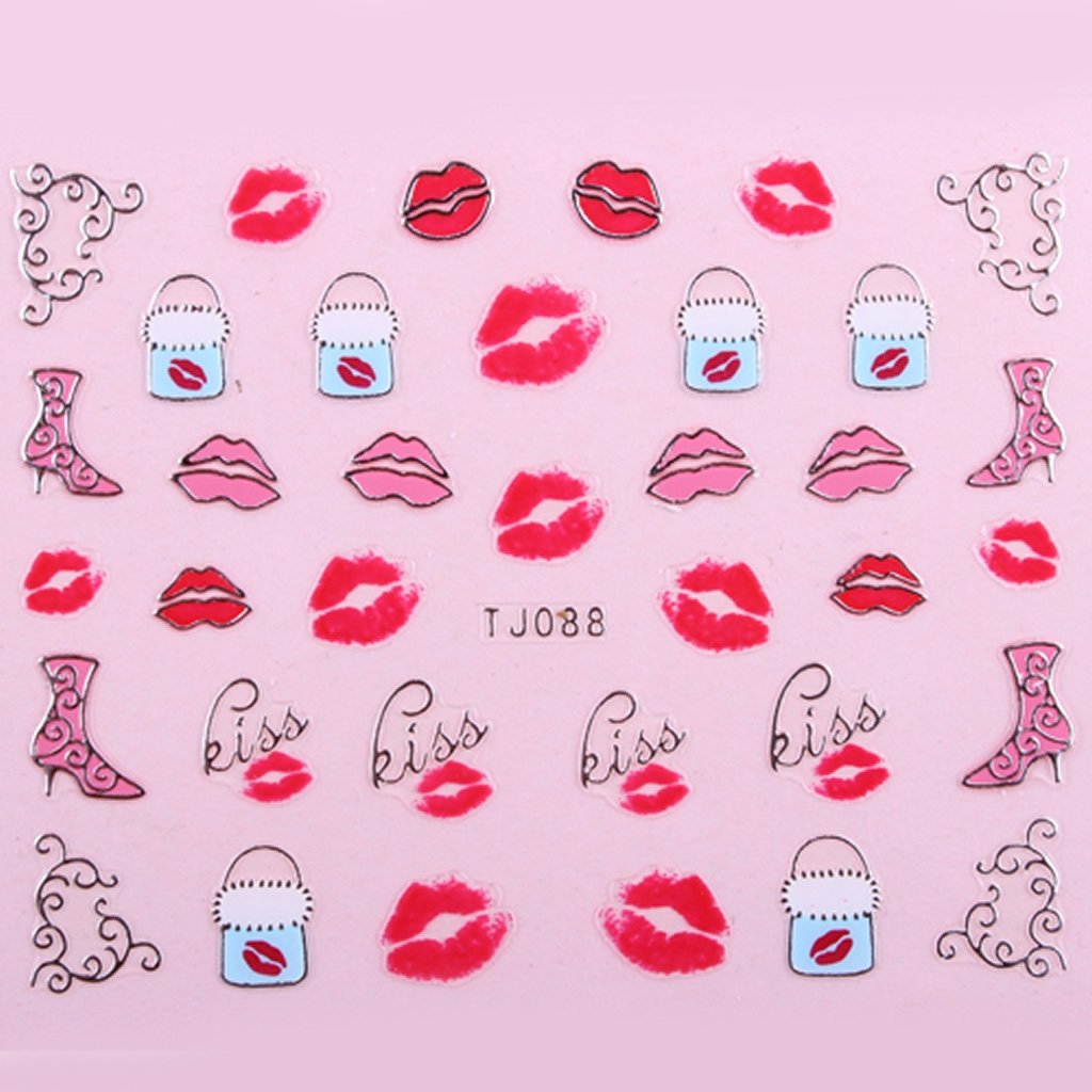 Sticker Ongles Kiss & Boost Love Argent 88
