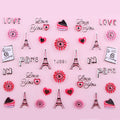 Sticker Ongles Motifs I Love Paris Argent 91 - NailArtBoutique