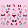 Sticker Ongles Motifs Lingerie Love Argent 95 - NailArtBoutique
